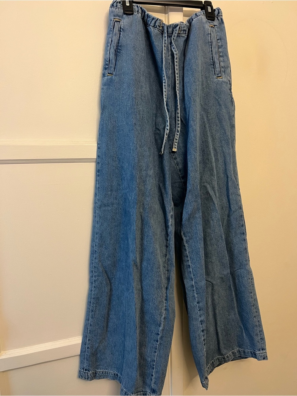 Zara Light Blue Soft Drawstring Jeans